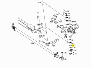 Ремкомплект шкворня Mercedes Atego 815-823 (уплотнительное кольцо) 000 997 97 45