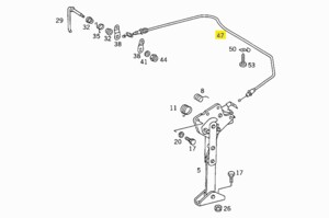 Трос замка кабины Mercedes 673 300 00 30