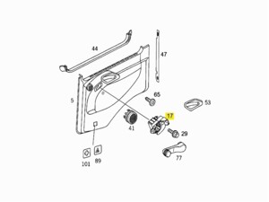 Ручка дверей Mercedes Atego внутрішня L 15-02-02-0403