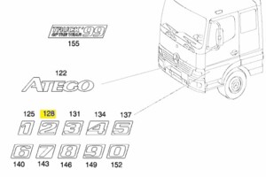 Цифра позначення моделі Mercedes Atego 973 817 32 14