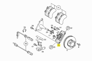 Супорт Mercedes 814D правий б/у 6704203101