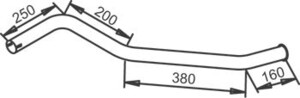 Выхлопная труба Mercedes 609D-814D 50765