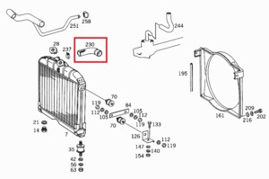 Патрубок радиатора Mercedes 508-608D 309 501 16 82