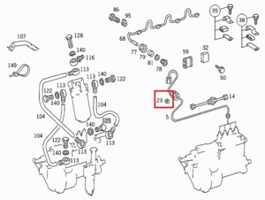 Ущільнювальне кільце паливної трубки Mercedes OM-314-366 70-25873-00