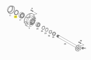 Сальник маточини Mercedes 1117 зад 115x140x13/12 0109978447
