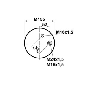 Пневмоподушка 4390N2 Mercedes Actros без стакана 784390-2S