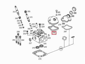 Прокладка клапанної кришки Mercedes OM402-422 01.120.401