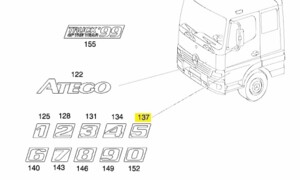 Цифра позначення моделі Mercedes Atego 973 817 35 14