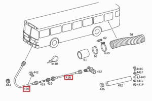 Трос спідометра Mercedes 609D під тахограф 470 44 003-1
