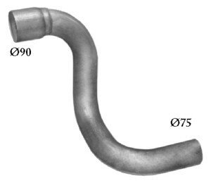 Вихлопна труба Mercedes 814-1317 OM-904LA приймальна друга 11-02-00-1264