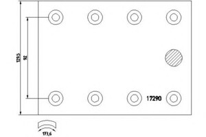 Накладки тормозные Mercedes 1114-1120 364x130 STD RL203200A8