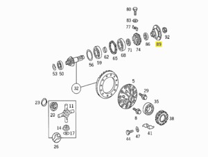 Фланец хвостовика Mercedes 508D-608D 3093500345