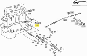 Тяга газа Mercedes 609D-814D 6683010015