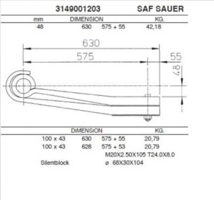 Рессора SAF 88611802 03004002