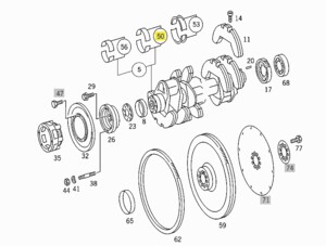 Вкладыши коренные Mercedes OM-442LA sputer шейка-осевая 442 030 22 40