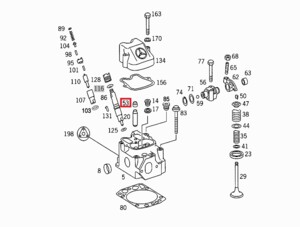 Сальник впускного/ выпускного клапана Mercedes OM401LA-442LA 422 053 01 96