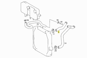Патрубок радіатора Mercedes 814 OM366 674 501 19 82