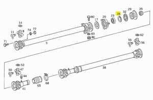 Стопорное кольцо подшипника Mercedes 508D 608D N912009072200