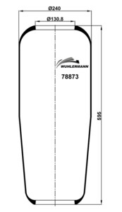 Пневмоподушка 873N Mercedes 814 WU 78873