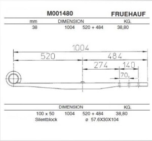 Рессора Fruehauf 23601900 01601900