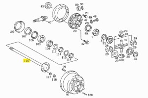 Піввісь Mercedes 508 (6 шпильок) 3093570401