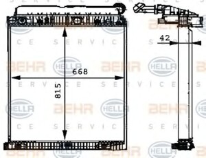 Радіатор Mercedes Atego1823, Axor OM-906LA 8MK 376 721-261