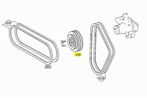 Шкив помпы Mercedes 1317-1320 OM366LA 04-05-01-0063