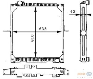 Радіатор Mercedes 1838  OM441LA 2203878